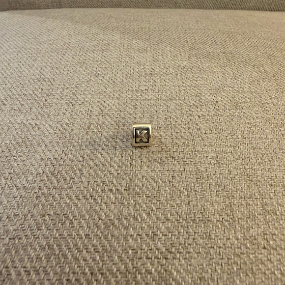 Pandora Sterling Silver Charm with 'K' Accent - 925 Sterling Silver - Picture 3 of 3